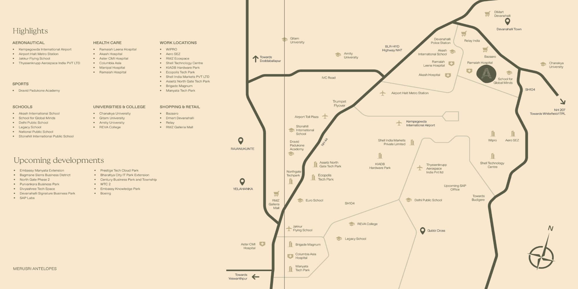 Merusri Antelopes Location Map